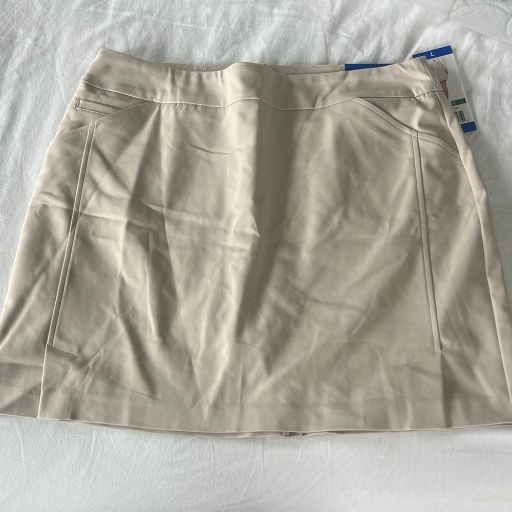 NWT S.C. & Co. Elegant Tan Women's Mini Skirt w/ Tummy Control